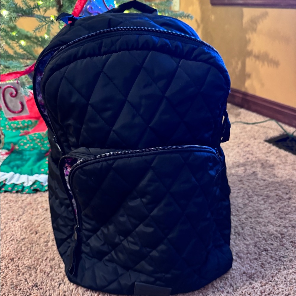 Vera Bradley Quilted Black Backpack